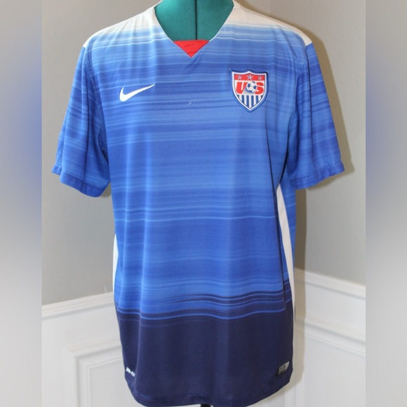 Nike Other - Nike USA Authentic Soccer Jersey 2015 Blue Gradient Away Men’s Size L